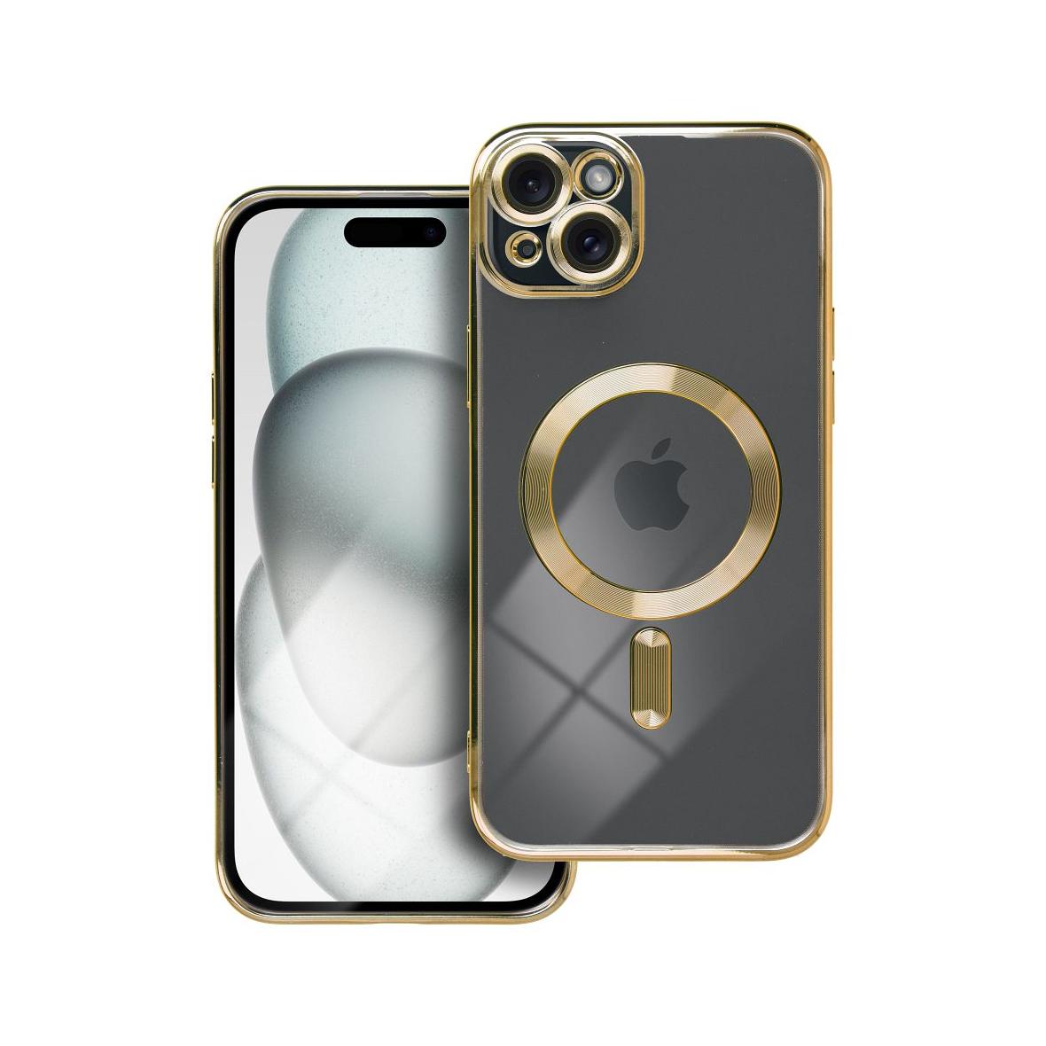 Futerał do iPhone 15 PLUS Electro Mag Cover zgodny z MagSafe złoty