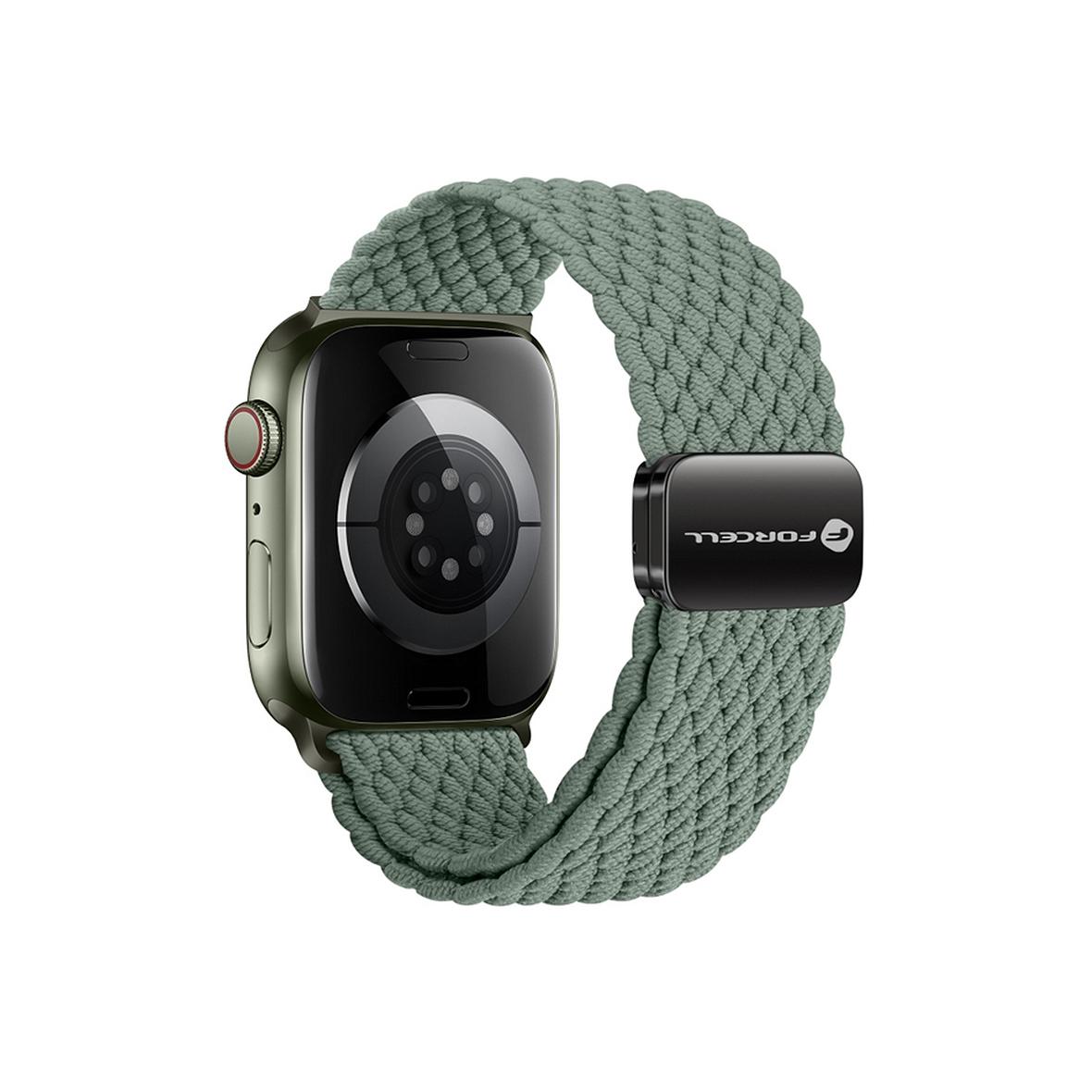Pasek do Apple Watch Forcell F-Design FA02 magnetyczny nylon 38 / 40 / 41 mm oliwkowy
