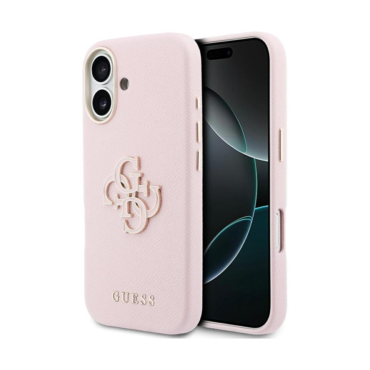 GUESS futerał do IPHONE 17 GUHCP17S5PS4RGGP (PU FW Resin Logo) różowy