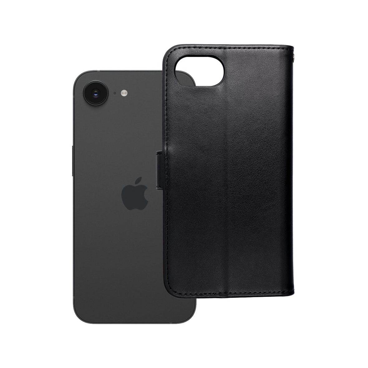 Etui z klapką na iPhone 16e (SE 4 2025) Mezzo Book teddy bear czarne