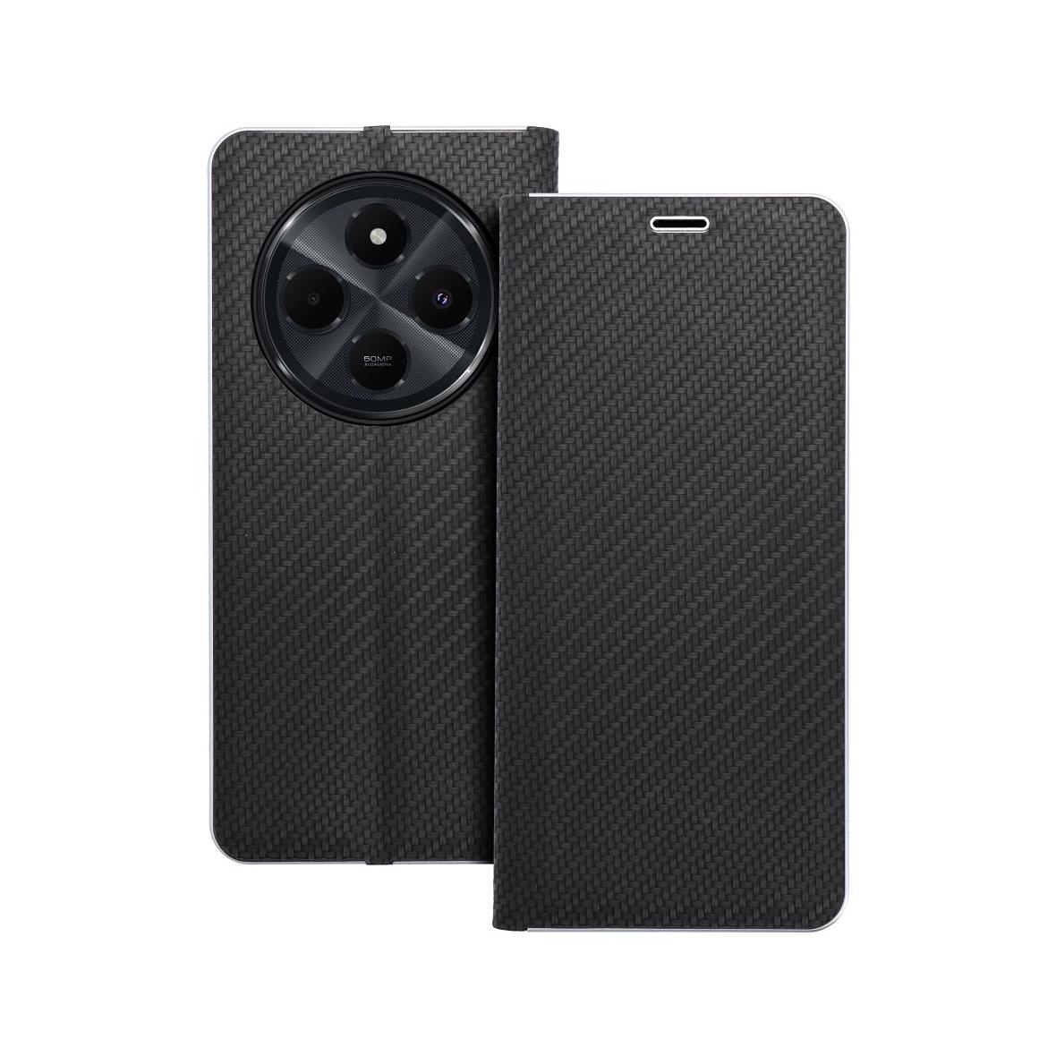 Etui z klapką na Xiaomi Redmi 14C Luna Book Carbon czarne