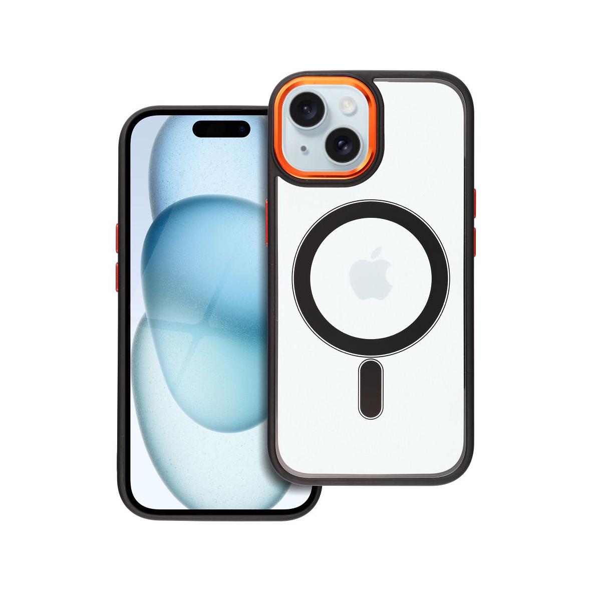 Futerał do iPhone 15 Color Edge Mag Cover zgodny z MagSafe czarno złoty