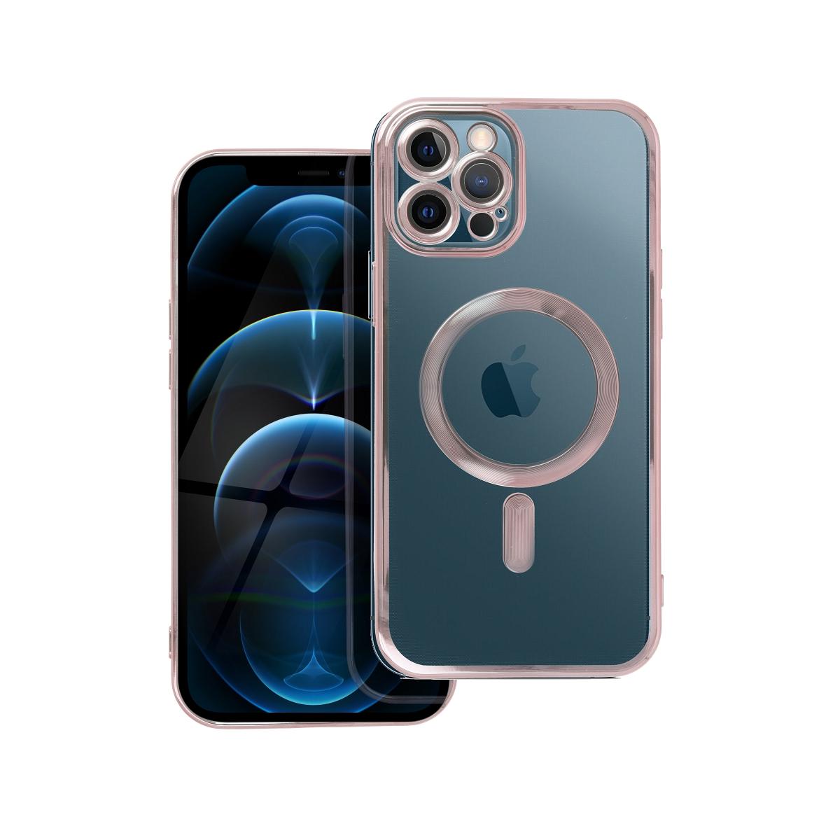 Futerał do iPhone 12 PRO MAX Electro Mag Cover zgodny z MagSafe złoty róż