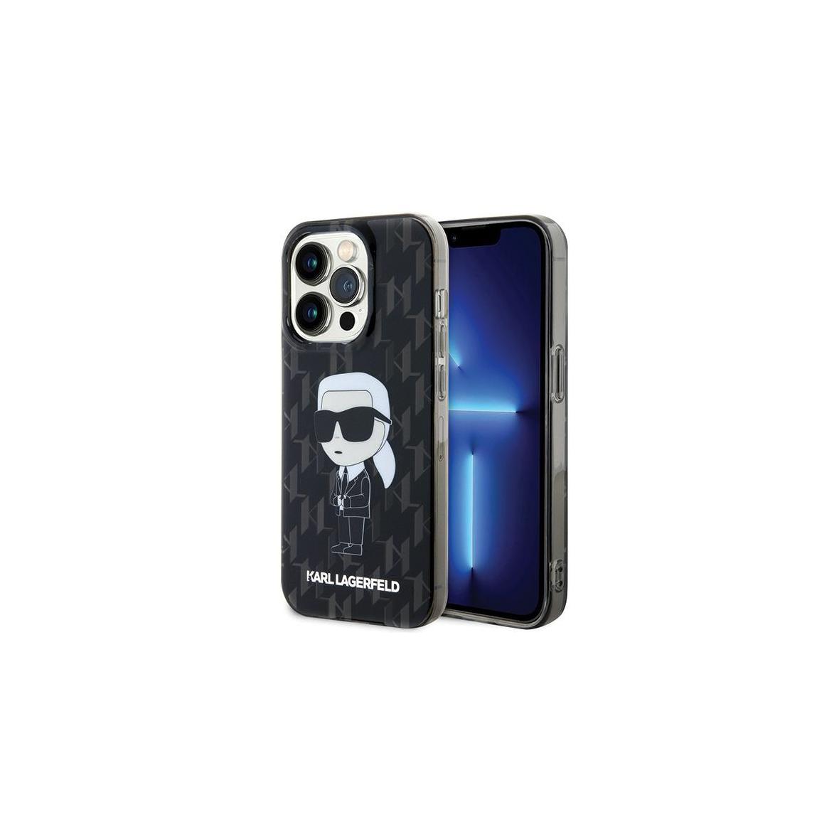 KARL LAGERFELD futerał do IPHONE 15 Pro Max KLHCP15XHNKMKLK (Ikonik Monogram) czarny