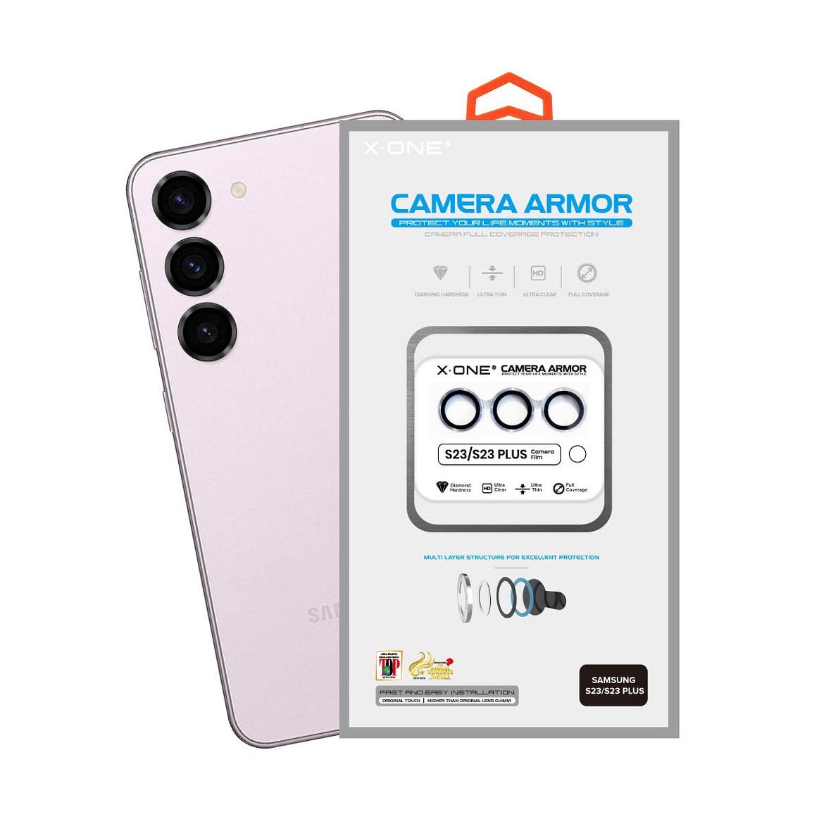 Szkło szafirowe X-ONE na obiektyw aparatu Camera Armor - do Samsung Galaxy S23/S23 Plus