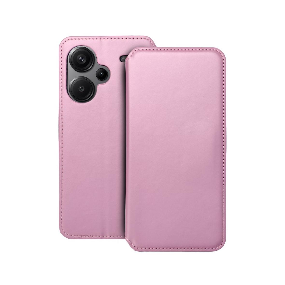 Etui z klapką na Xiaomi Redmi NOTE 13 PRO PLUS 5G Dual Pocket Book jasnoróżowe