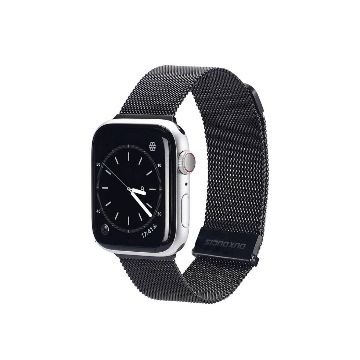 DUX DUCIS pasek MILANESE magnetyczny ze stali nierdzewnej do Apple Watch 38 / 40 / 41 mm czarny