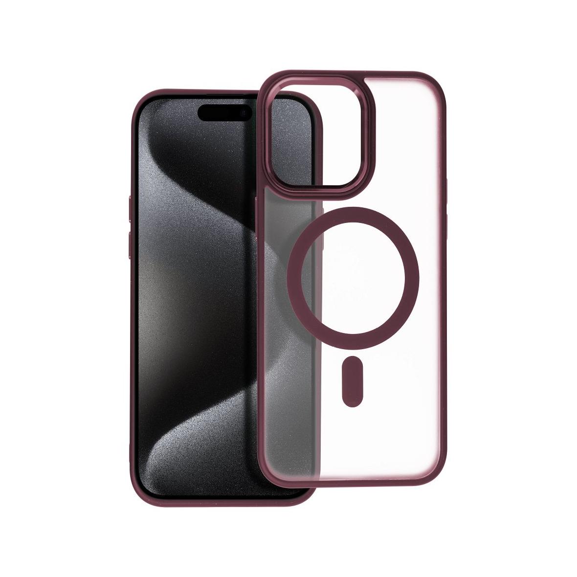 Futerał MATTE MAG COVER kompatybilny z MagSafe do IPHONE 15 Pro Max czerwony