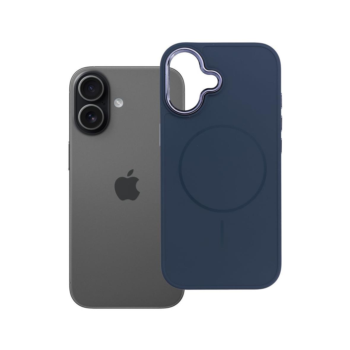Futerał do iPhone 17 Frame Mag Cover zgodny z MagSafe granatowy