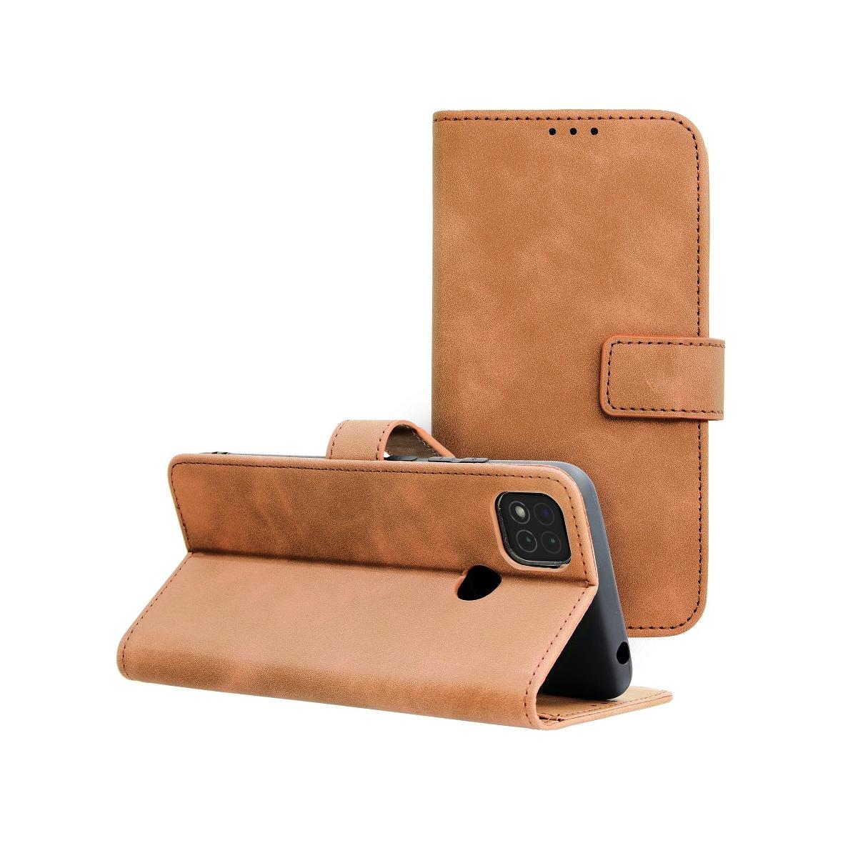 Etui z klapką na Xiaomi Redmi 9C / 9C NFC Tender Book brązowe