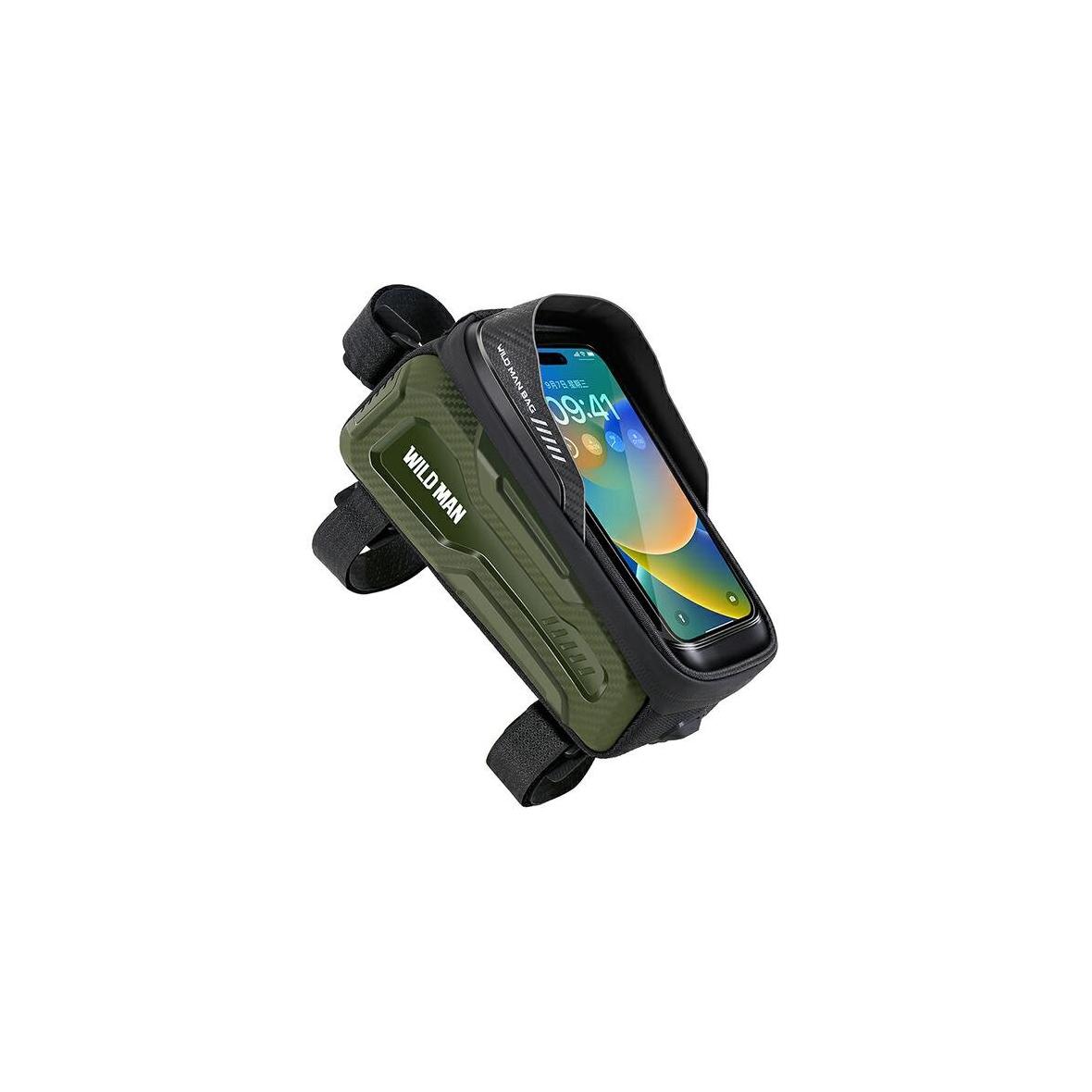 WILDMAN sakwa rowerowa na ramę na zamek 1L (4" - 7") M20 zielona