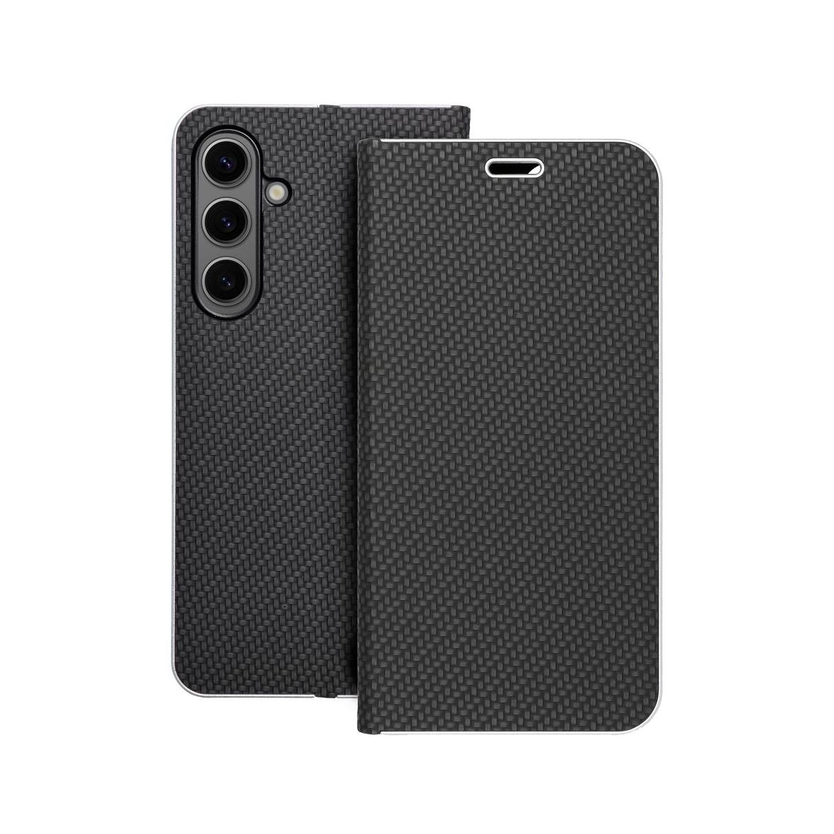 Etui z klapką na Samsung S24 PLUS Luna Book Carbon czarne
