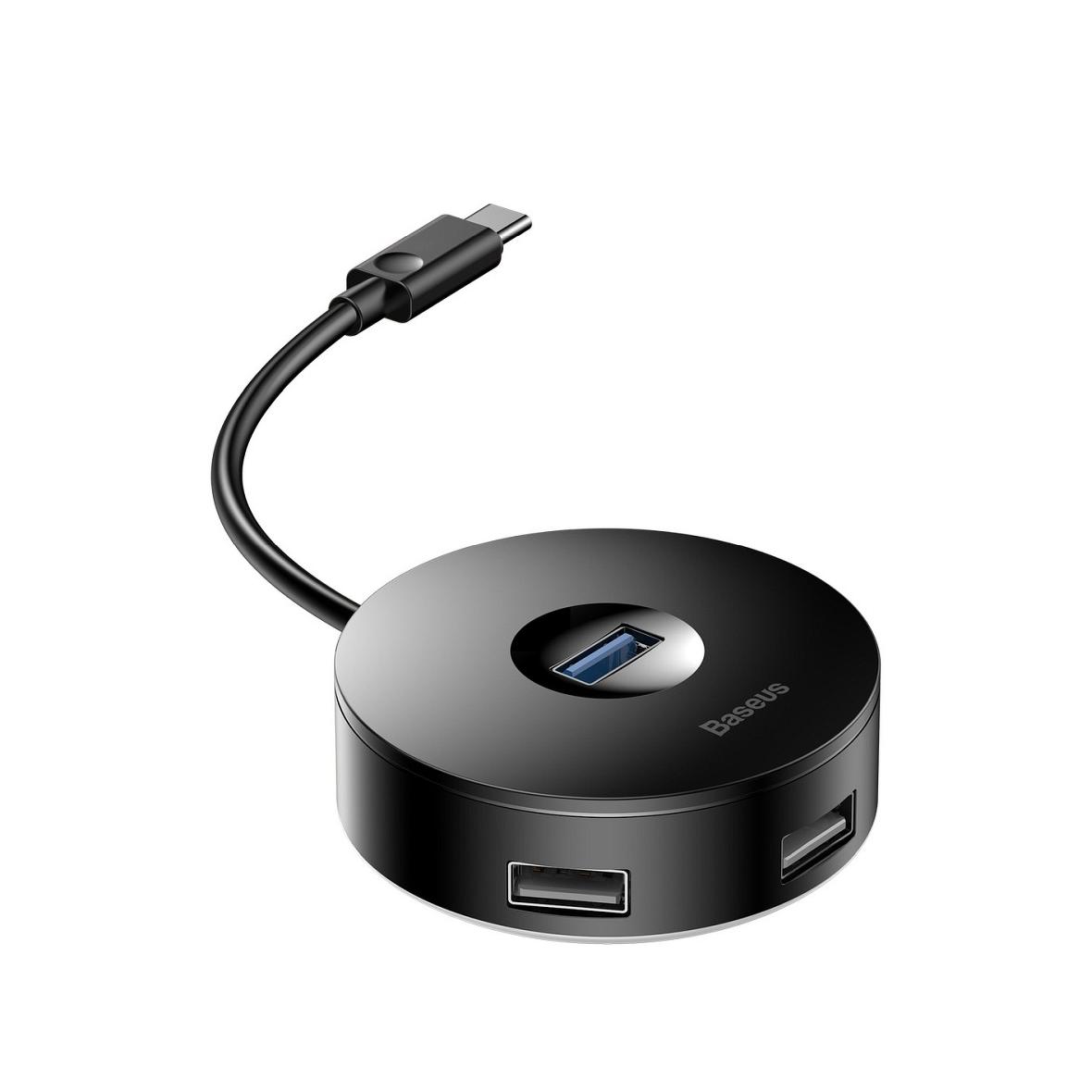 BASEUS HUB adapter przejściówka Typ C na USB3.0 / 3x USB2.0 / Micro USB do MacBook / PC czarny CAHUB-G01
