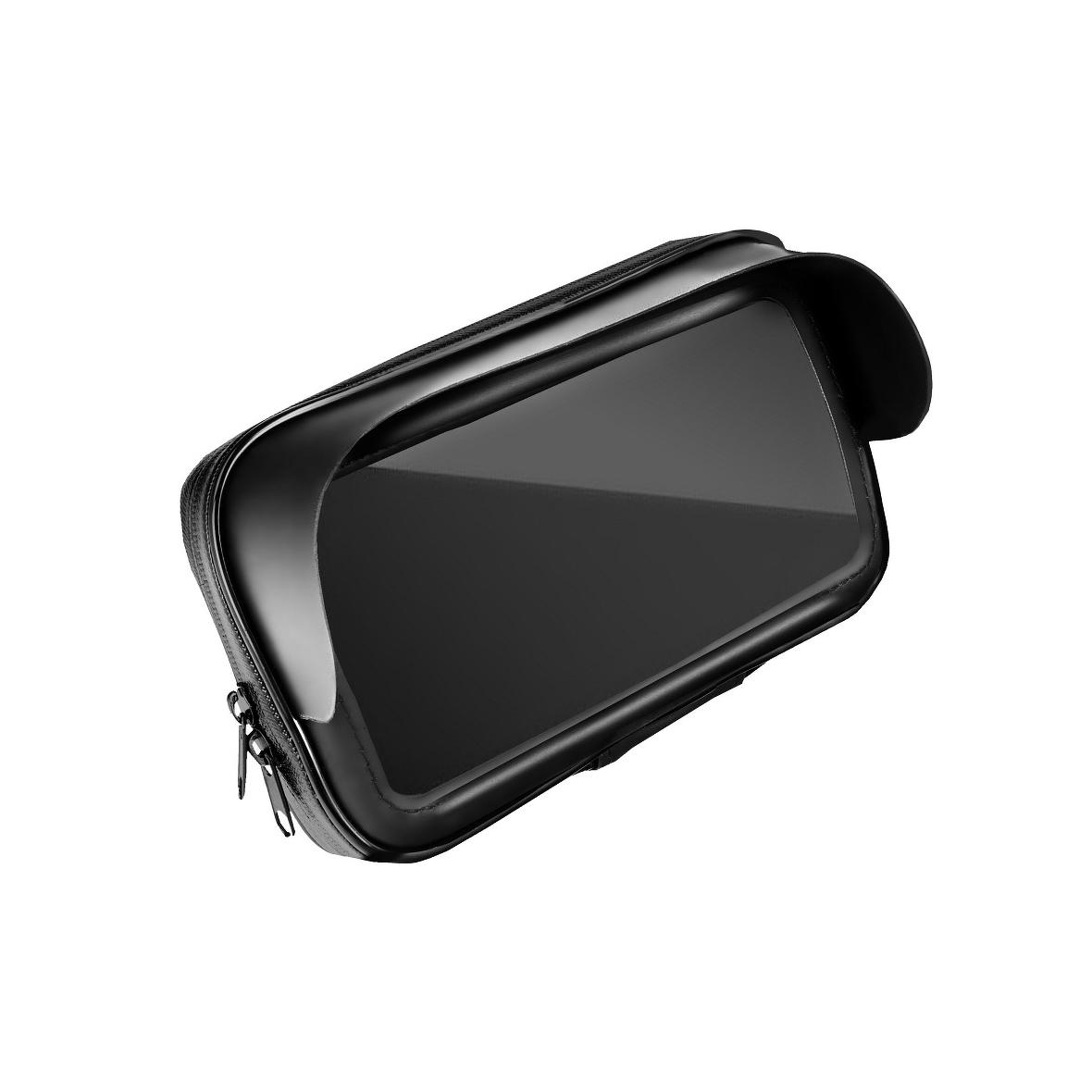 Uchwyt motocyklowy na zamek wodoodporny z daszkiem ( 4,8" - 5,5" ) czarny