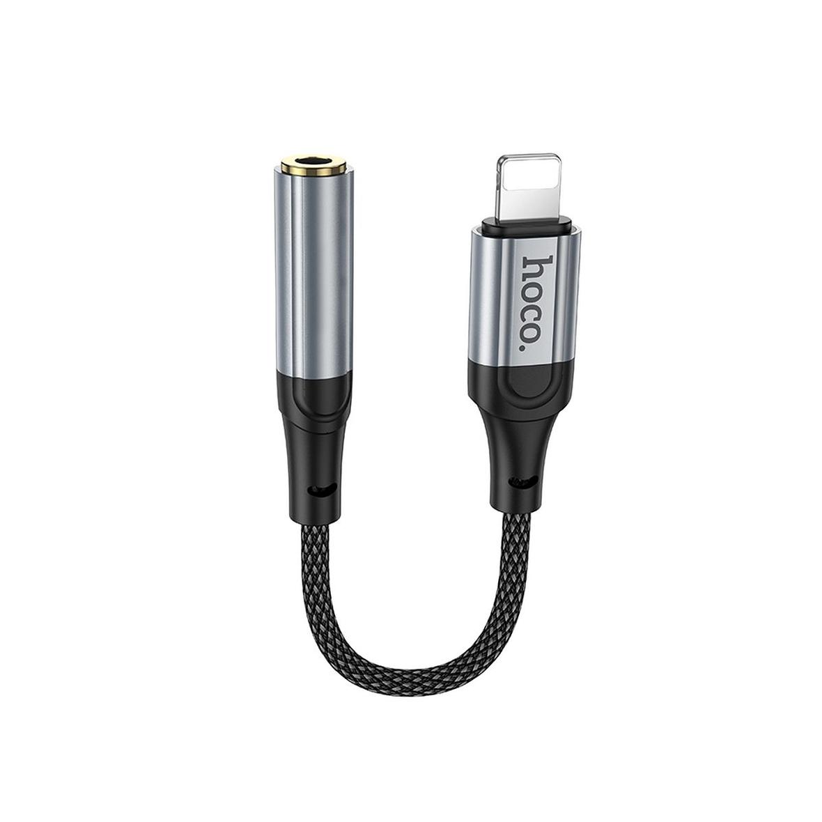 Adapter AUX Lightning do Jack 3,5 mm Hoco 0,12 m LS36A szary