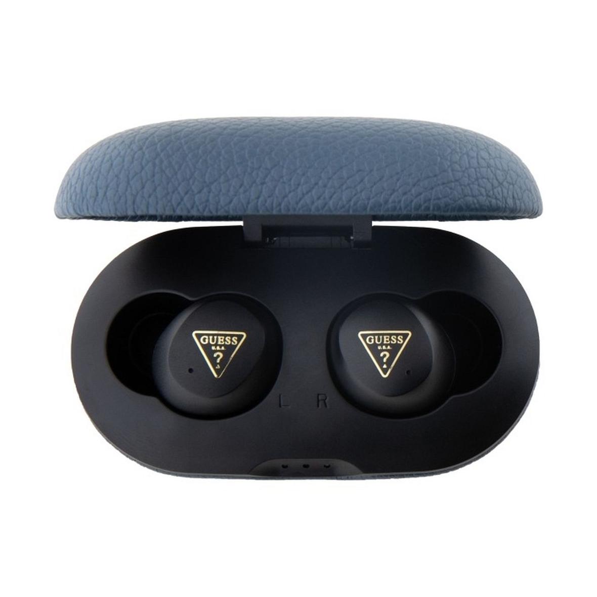 GUESS słuchawki bezprzewodowe bluetooth TWS ENC GUTWSPGTSPSB (PU Grainee Classic Logo) niebieskie
