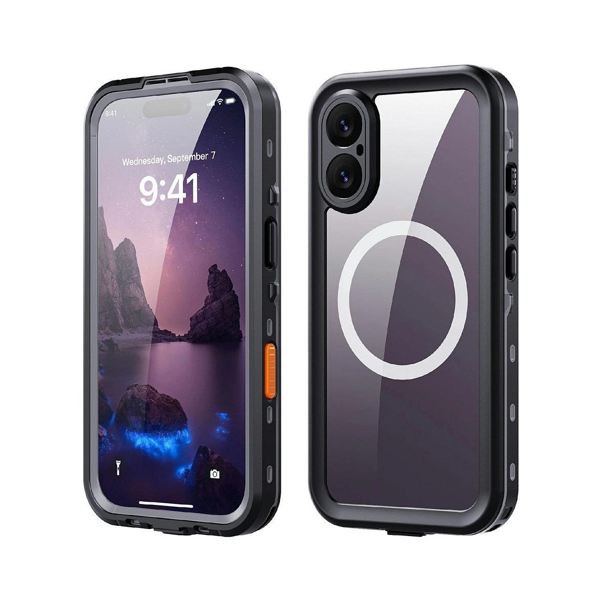 Futerał do iPhone 17 wodoodporny Shellbox DOT zgodny z MagSafe czarny