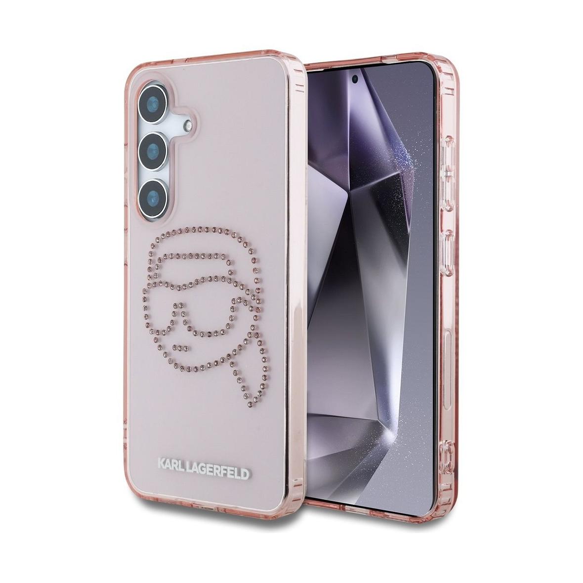 KARL LAGERFELD futerał do SAMSUNG S25 KLHCS25SHKHDCELP (IML Rhinestones K Head) różowy