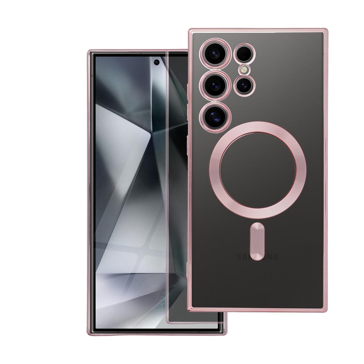 Futerał do Samsung S25 FE Electro Mag Cover zgodny z MagSafe złoty róż