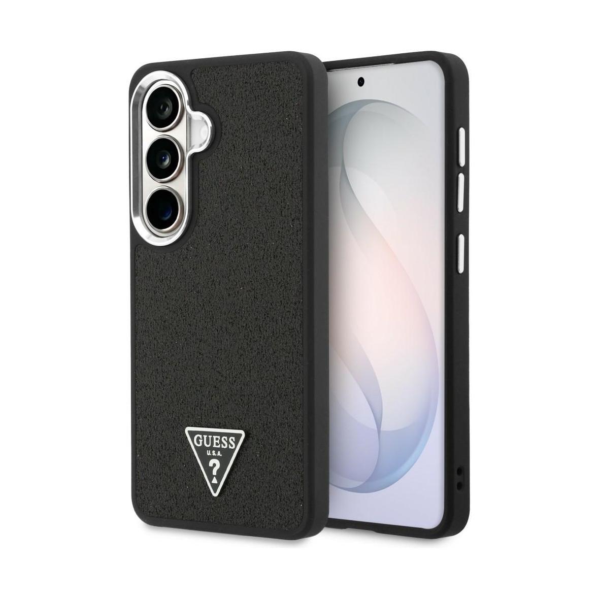 GUESS futerał do SAMSUNG S26 GUHMS26SPFGTSCMK (Fixed Glitter Triangle MagSafe) czarny