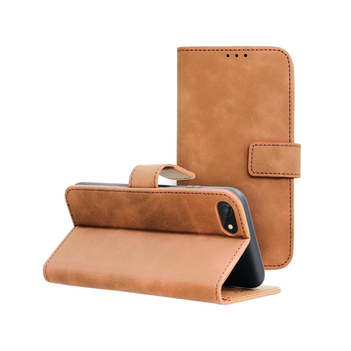 Etui z klapką na iPhone 7 / 8 / SE 2020 / SE 2022 Tender Book brązowe