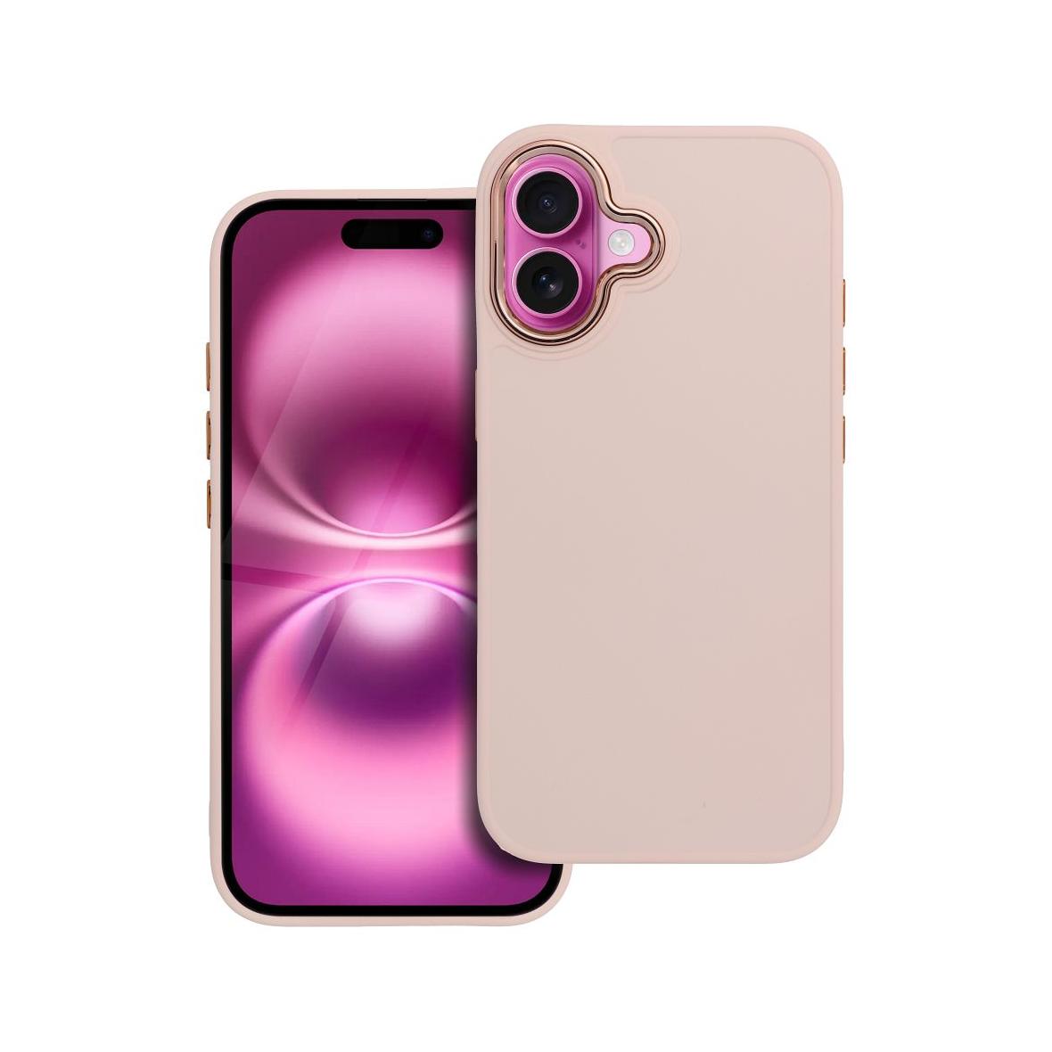 Futerał do iPhone 16 Frame pudrowy róż