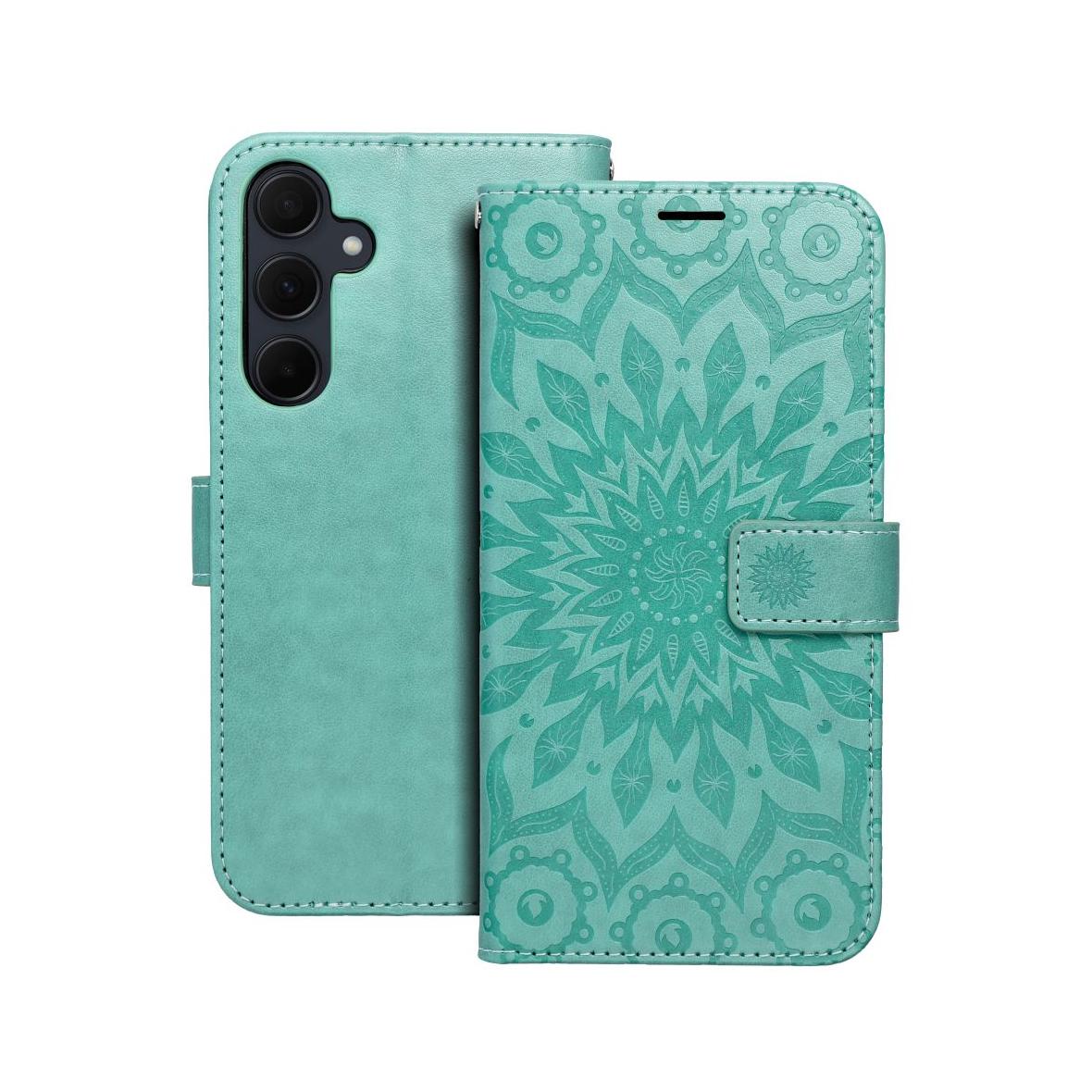 Etui z klapką na Samsung A35 5G Mezzo Book mandala zielony