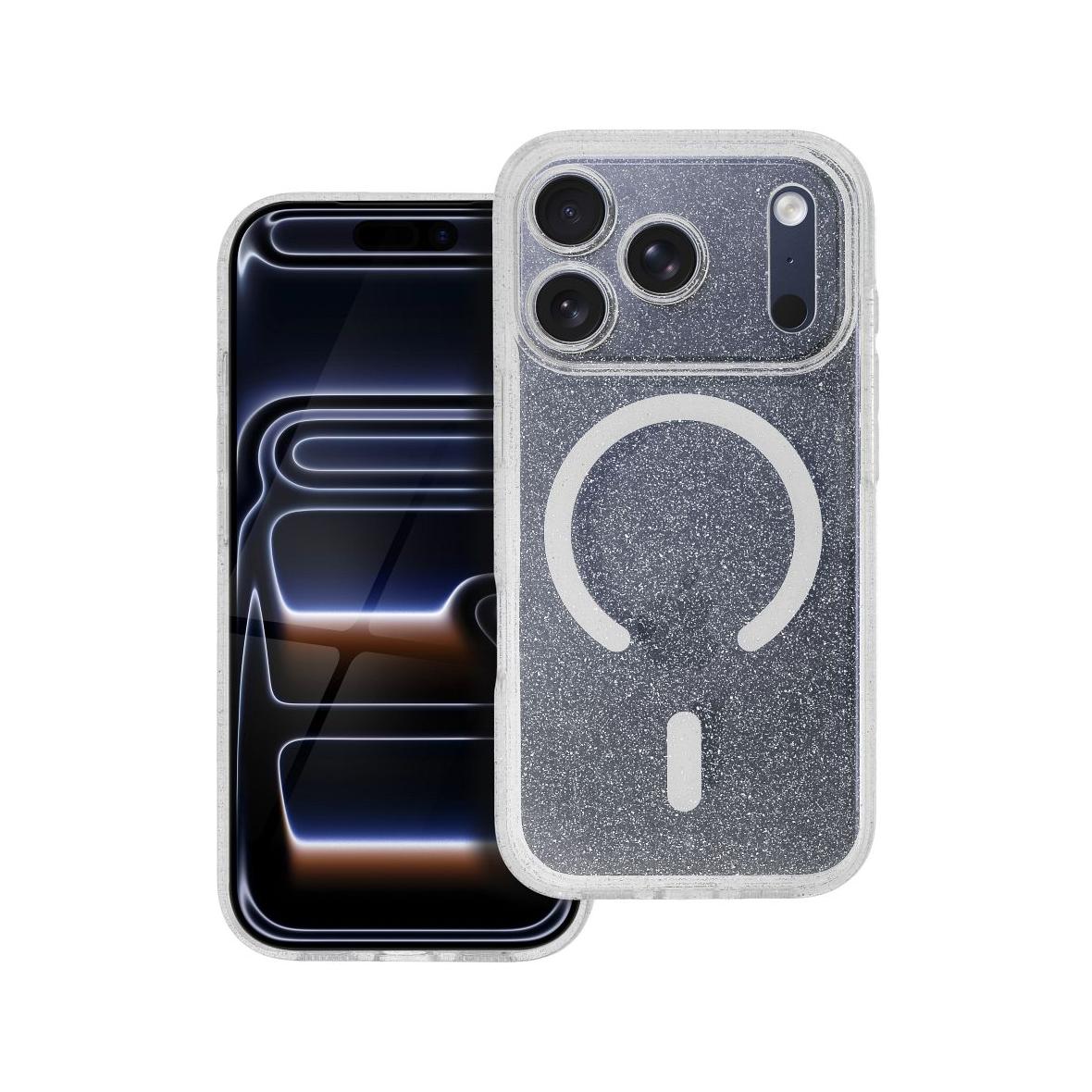 Futerał do iPhone 17 PRO Clear Mag Cover (STR / CAMERA PROTECTION) zgodny z MagSafe  transparentny glitter