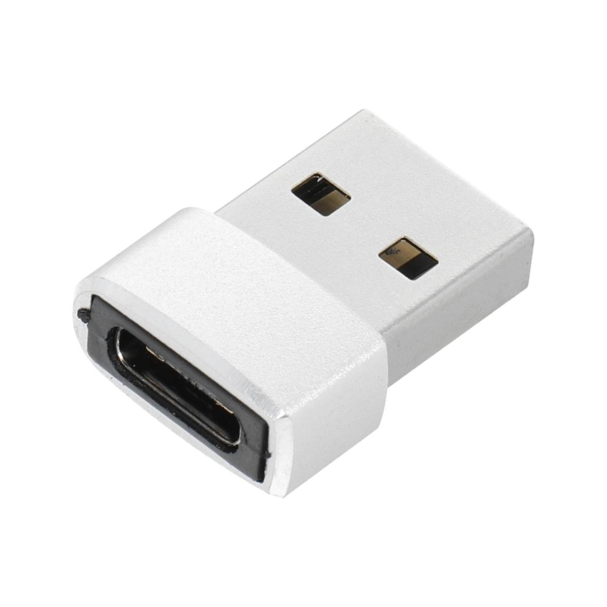 Adapter Typ C (żeński) do USB A (męski) srebrny