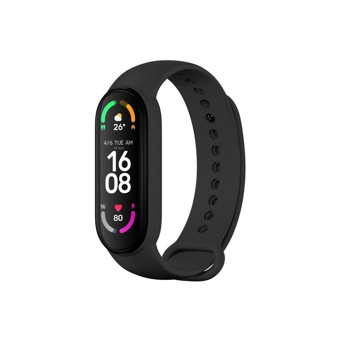 Pasek silikonowy do XIAOMI Mi Band 5 / 6 / 7 czarny (11)