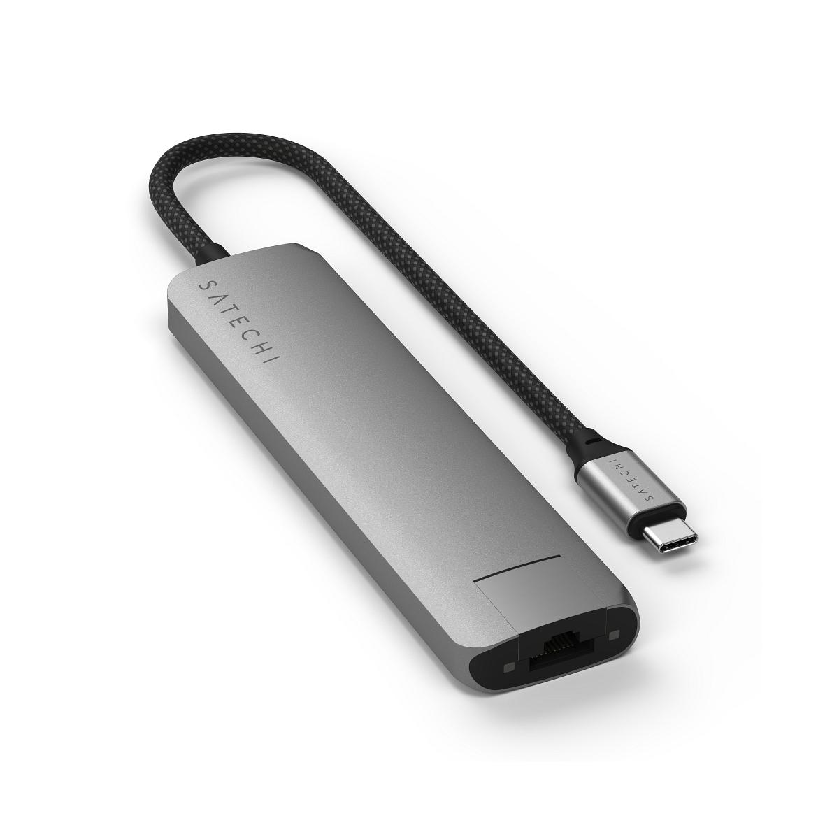Adapter HUB 7w1 USB C Satechi Slim ST-P7SM szary