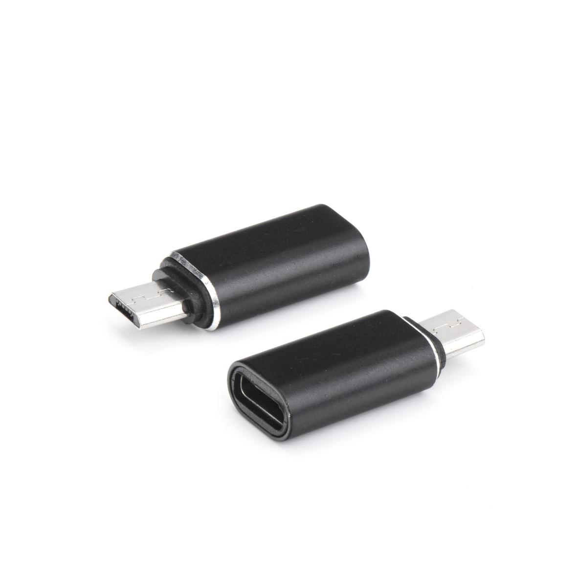 Adapter Typ C (żeński) do Micro USB (męski) czarny