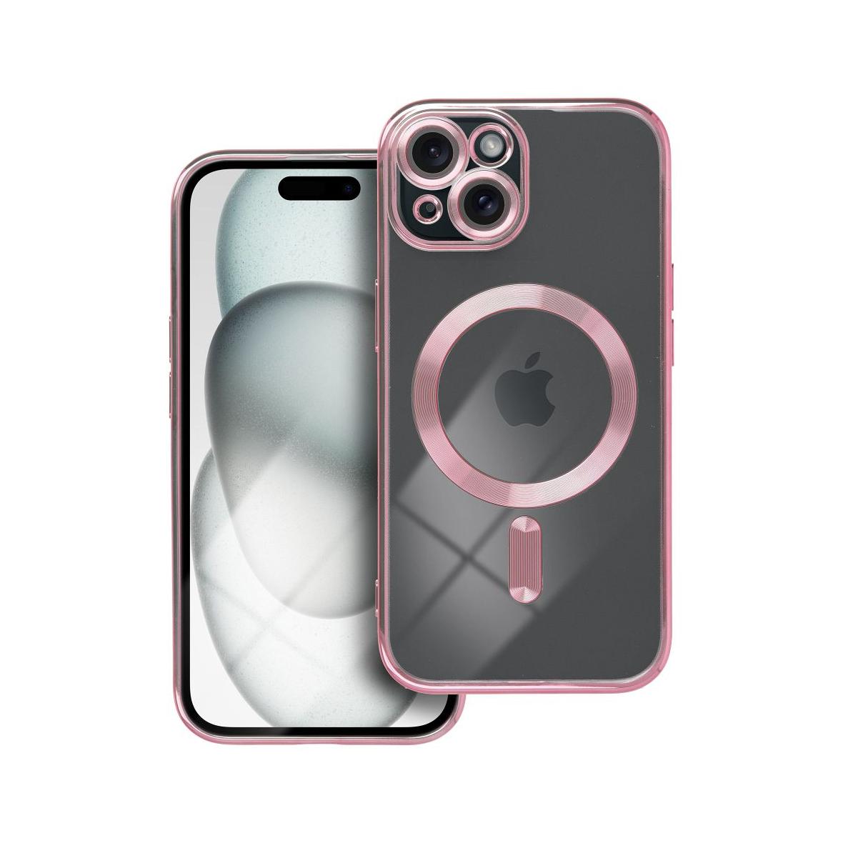 Futerał do iPhone 15 Electro Mag Cover zgodny z MagSafe złoty róż