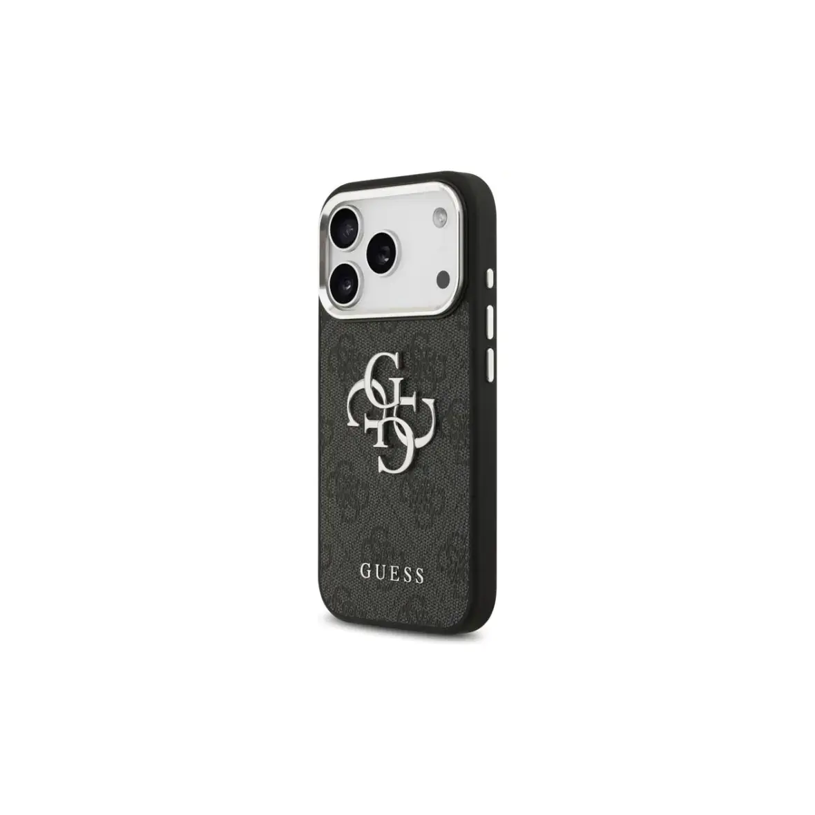 GUESS futerał do IPHONE 17 GUHCP17SP4G4SMCK (4G PU Leather Case with Big 4G and Classic Logo and Silver Metal Camera Frame) czarny