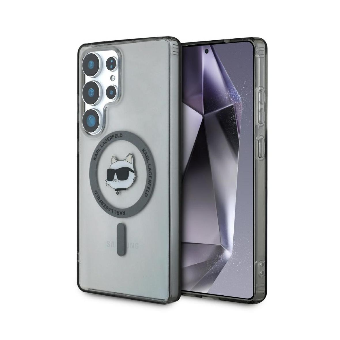 KARL LAGERFELD futerał do SAMSUNG S25 Ultra KLHMS25LHLSCHK (Magnetic IML Metal Choupette Head) czarny
