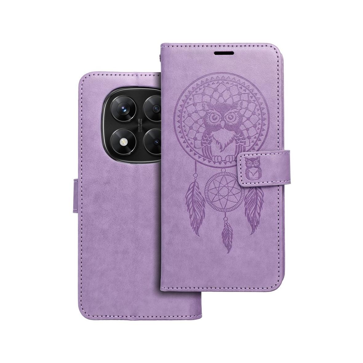 Etui z klapką na Xiaomi Redmi NOTE 14 PRO 5G / 14 PRO PLUS 5G Mezzo Book łapacz snów fioletowe