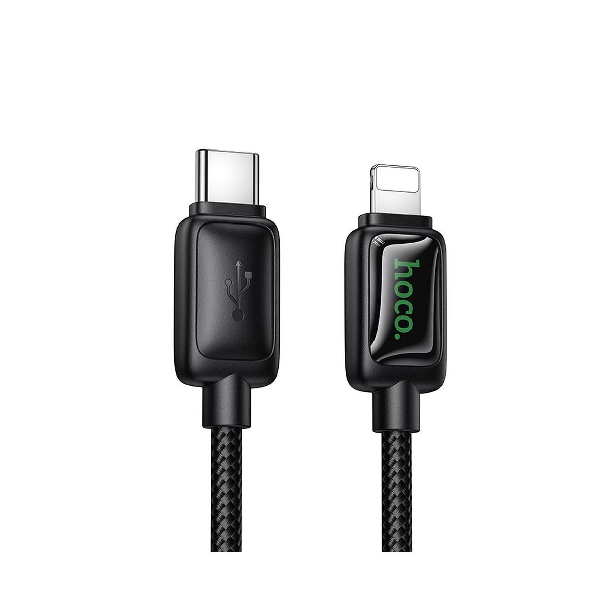 Kabel USB C do Lightning Hoco PD 30W 1,2 m z LCD U146 czarny
