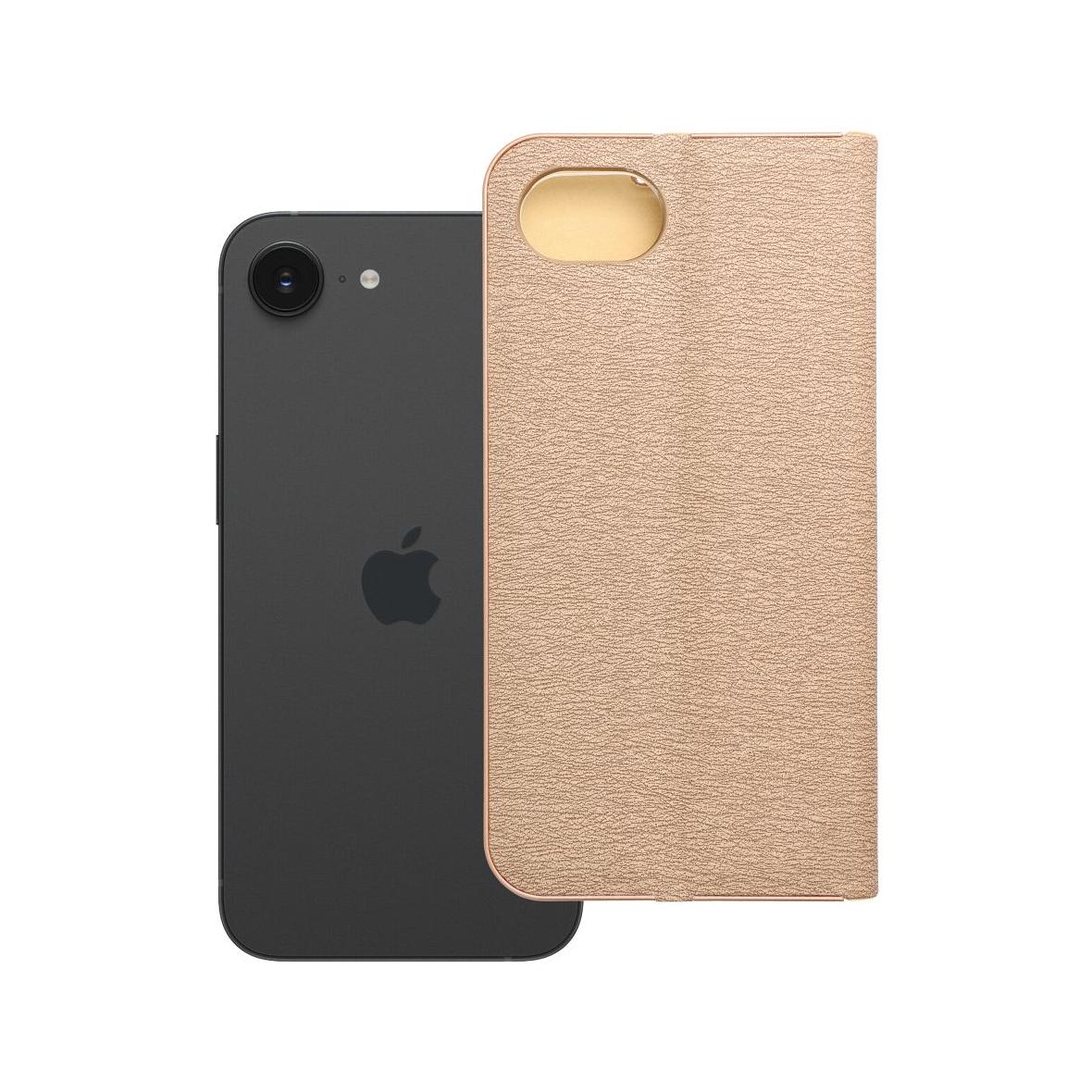 Etui z klapką na iPhone 16e (SE 4 2025) Luna Book Gold złote
