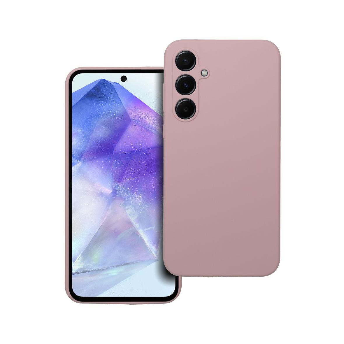 Futerał do Samsung A55 5G Silicone 2mm pudrowy róż