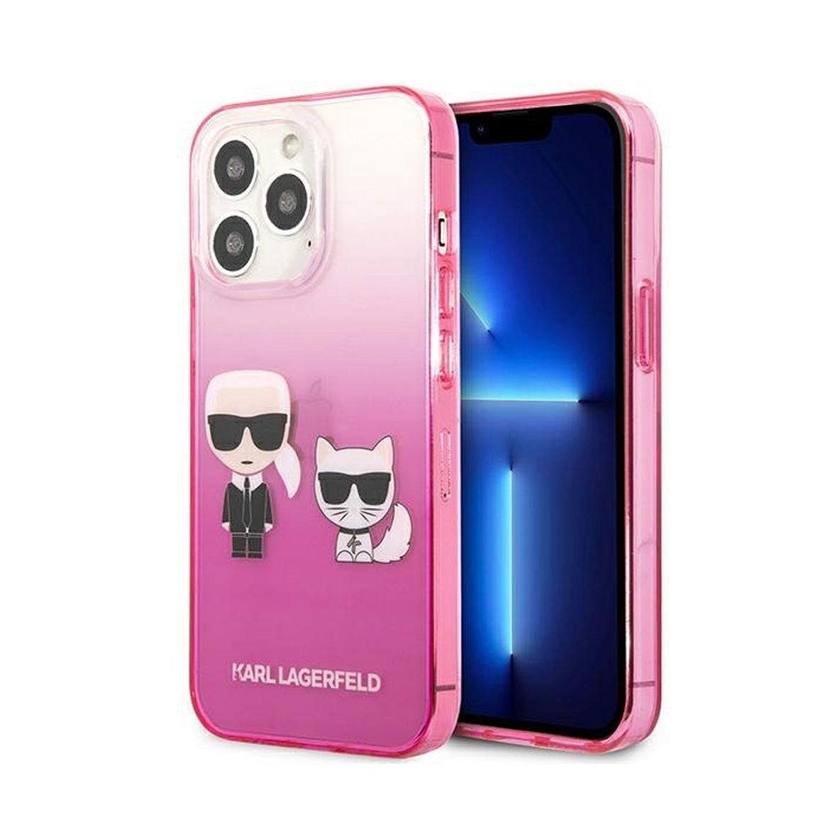 KARL LAGERFELD futerał do IPHONE 13 Pro KLHCP13LTGKCP (K Choupette Centered) różowy