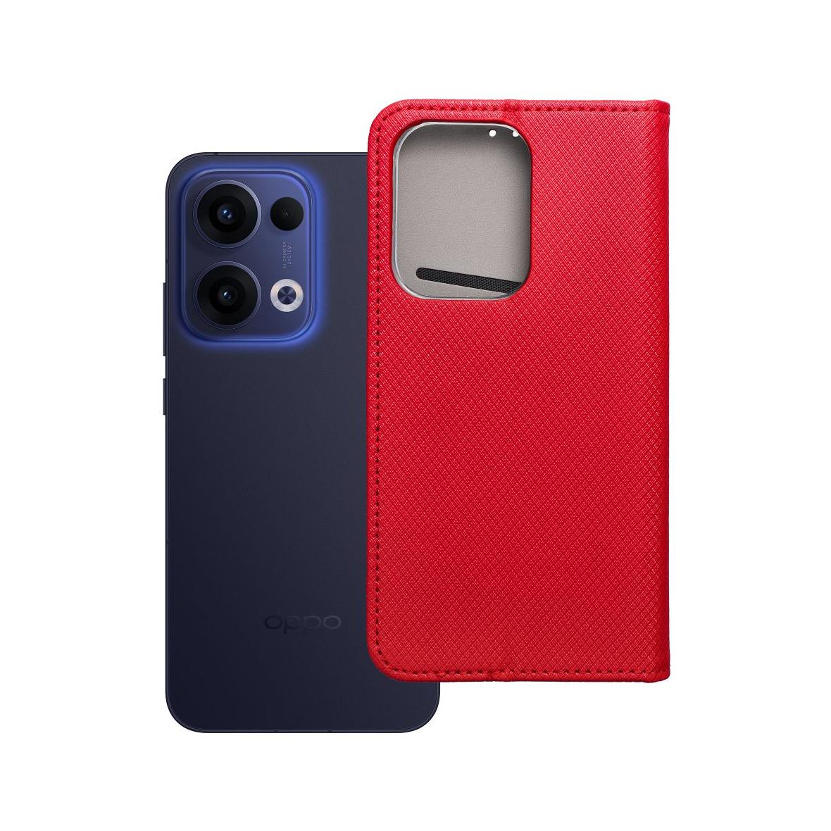 Etui z klapką na Oppo Reno 13 5G Smart Case Book czerwone