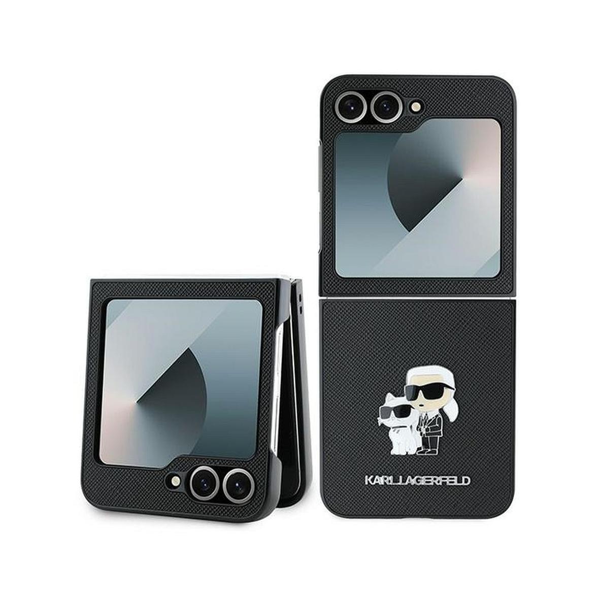 KARL LAGERFELD futerał do SAMSUNG Z Flip 6 KLHCZF6SAPKCNPK (HC Saffiano KC Metal Pin) czarny