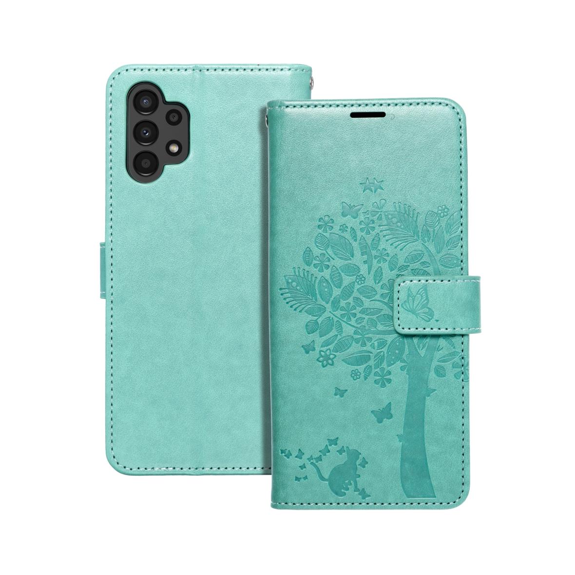 Etui z klapką na Samsung A13 4G Mezzo Book drzewo zielone