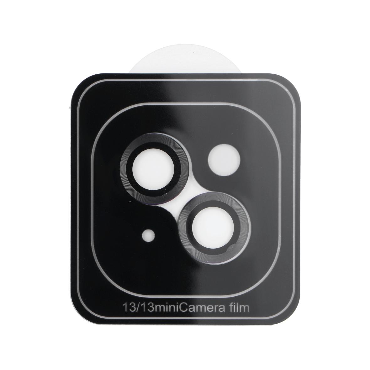 Osłona aparatu PROTECTOR 9H + aplikator do IPHONE 13 / 13 MINI czarna