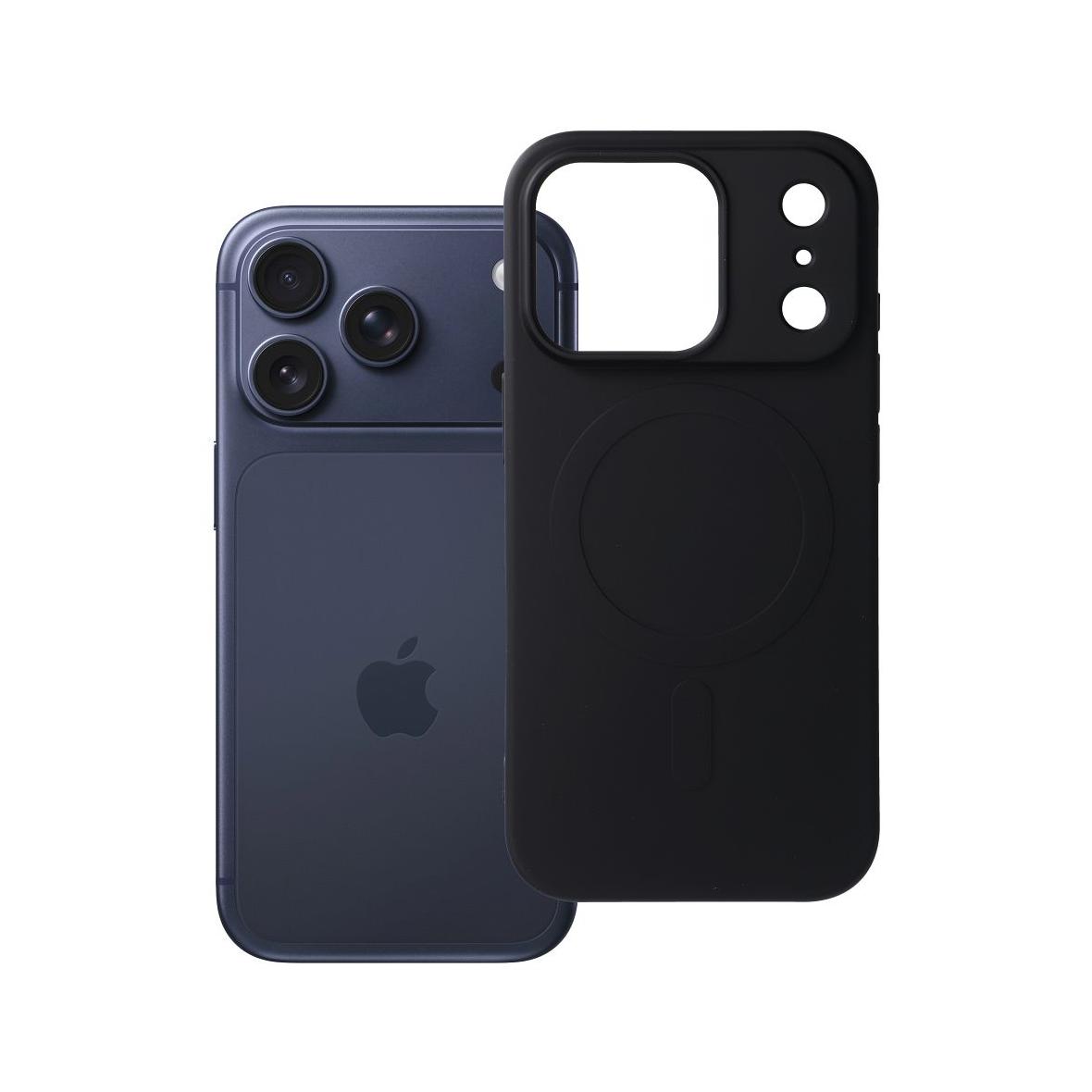 Futerał do iPhone 17 PRO Silicone Mag Cover zgodny z MagSafe (big hole) czarny