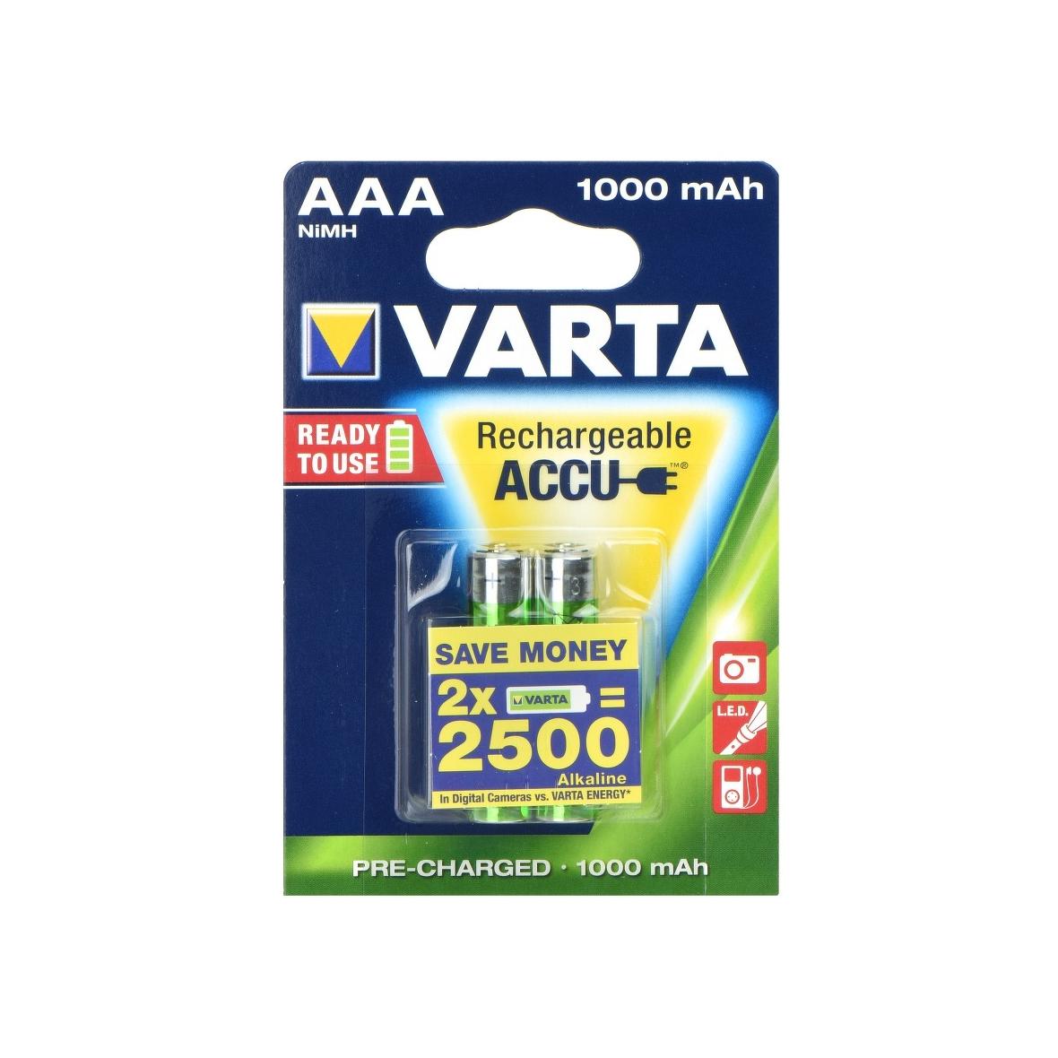 VARTA bateria akumulatorowa R3 (AAA) 1000 mAh ready to use 2 szt