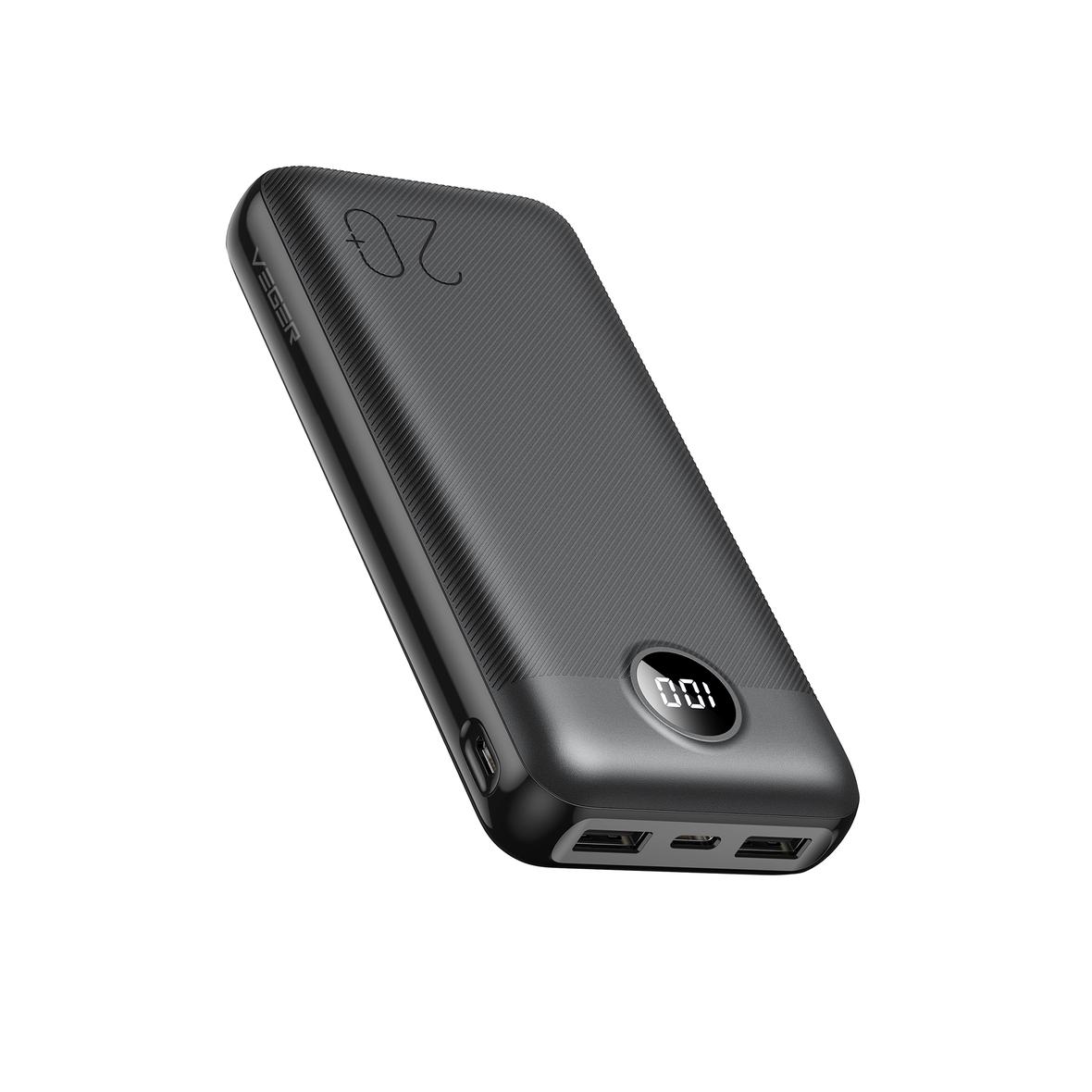 Powerbank Veger L20S (VP2039PD / W2039PD) PD QC3.0 2A 20000 mAh czarny 0INT