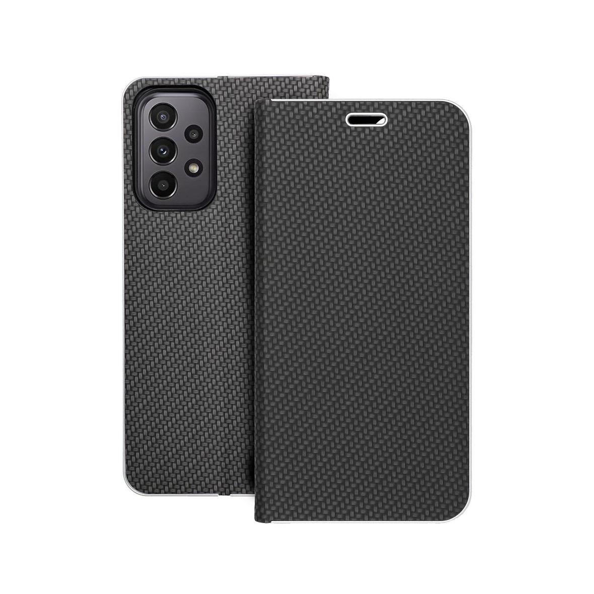 Etui z klapką na Samsung A23 5G Luna Book Carbon czarne