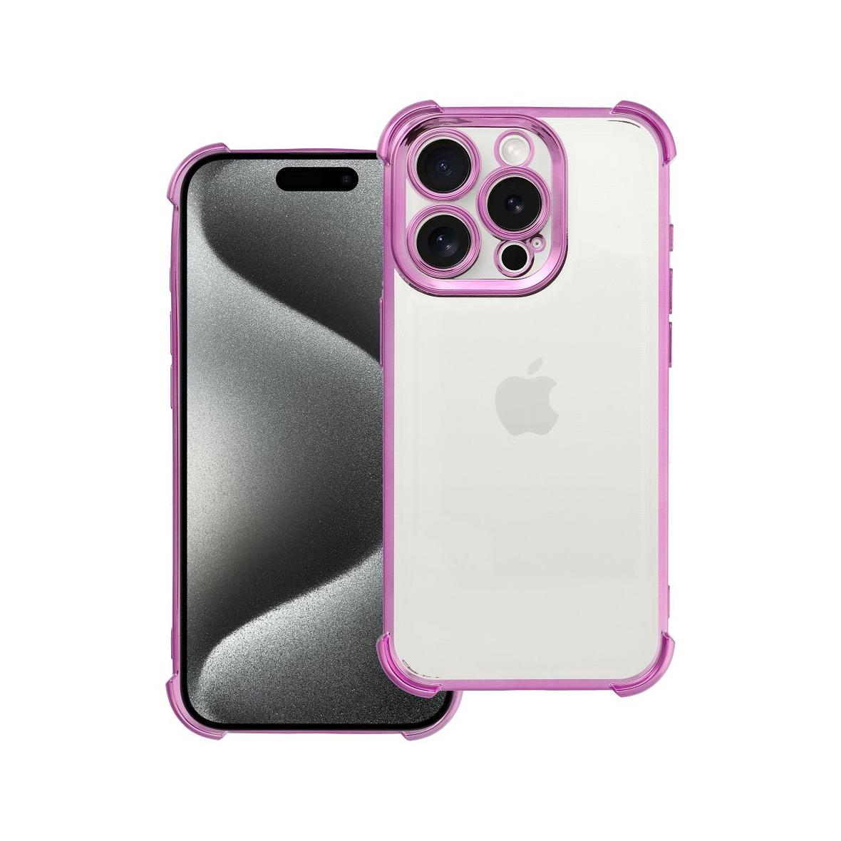Futerał do iPhone 15 PRO Antishock Electro purpurowy