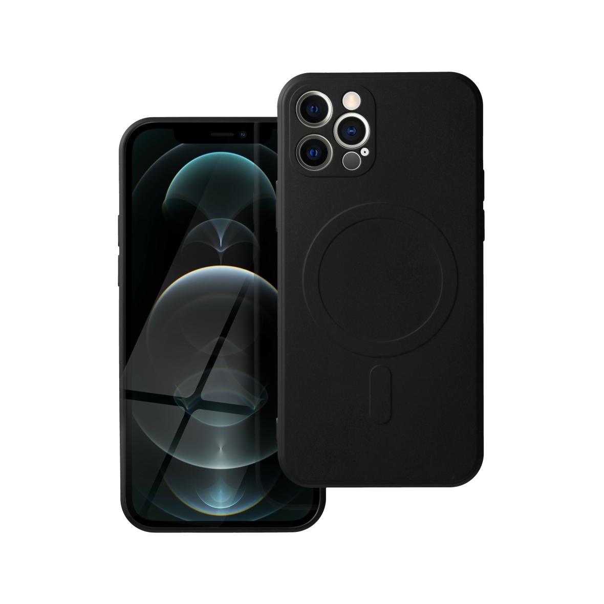 Futerał do iPhone 12 PRO Silicone Mag Cover zgodny z MagSafe czarny